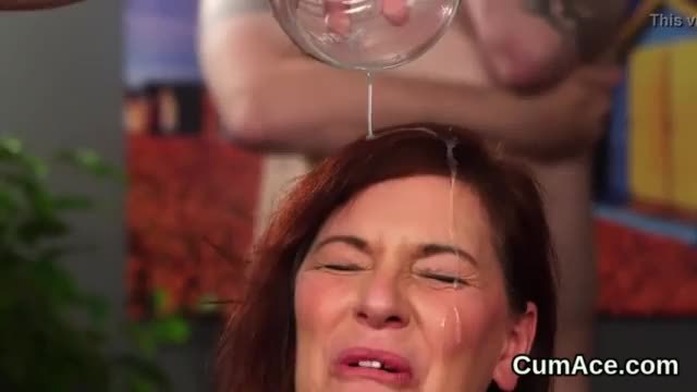 Facial Jizz Shots - Wicked bombshell gets jizz shot on her face swallowing all the sperm -  LubeTube